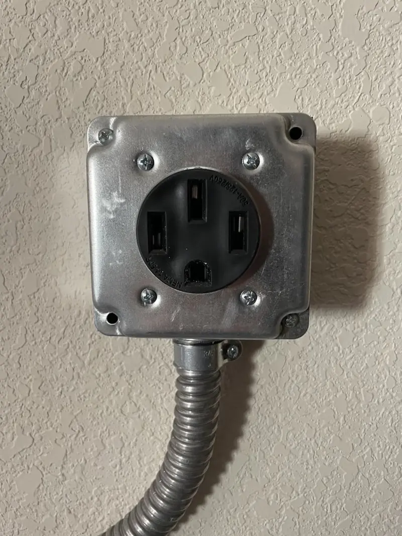 NEMA 14-50 outlet installed for Electrical Panel Upgrade in Red Bluff